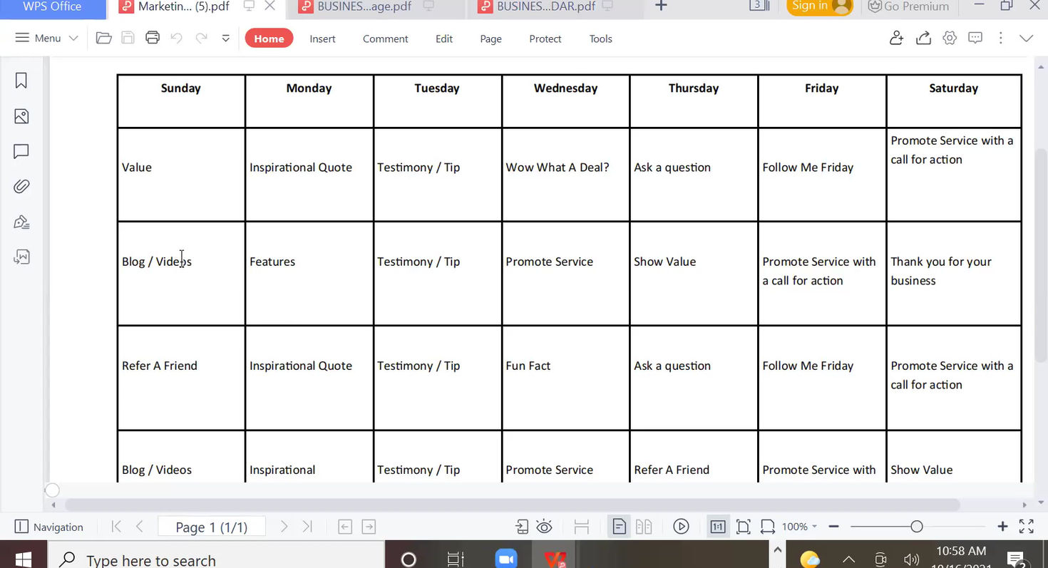 Let's Create A Marketing Calendar